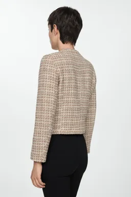 Chaqueta tweed con cremallera de Mango en Chaquetas para argentina