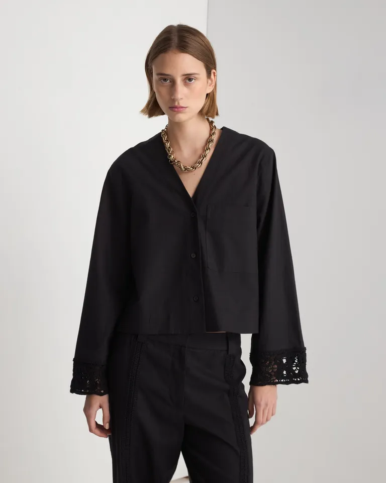 Camisa de lino oversize con detalle especial en los puños de Prüne en Camisas para argentina