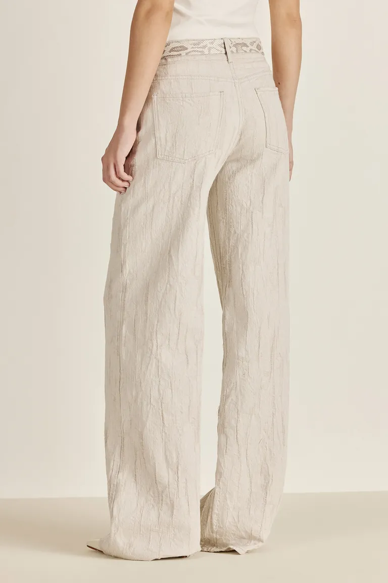 Pantalón de denim ancho en tonos naturales para una apariencia sofisticada y casual de Tucci en Pantalones para argentina