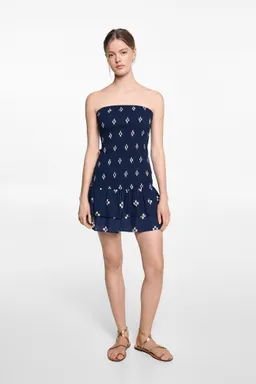 Vestido fruncido con volantes de Mango Teen en Vestidos para argentina