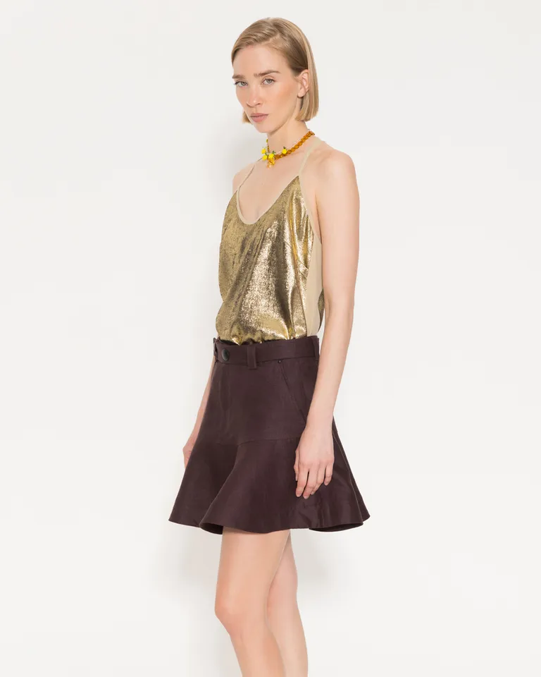 Top corto con breteles y flequitos cruzados en la espalda para mujer de Jazmin Chebar en Tops para argentina