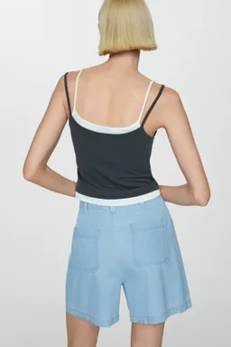 Shorts rectos tiro medio de Mango en Shorts para argentina