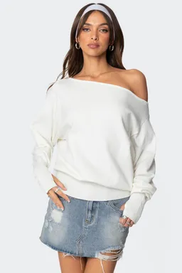 Sweater oversize hombros descubiertos de Edikted en Buzos y Sweaters para argentina