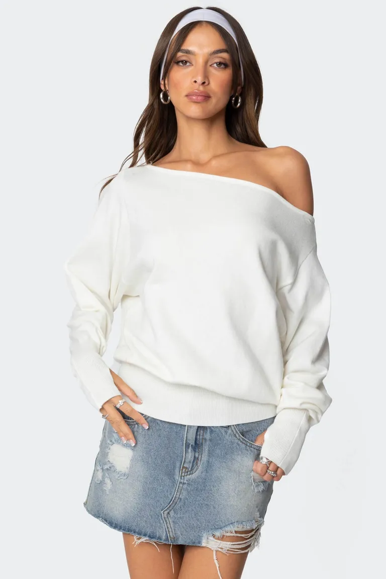 Sweater oversize hombros descubiertos de Edikted en Buzos y Sweaters para argentina