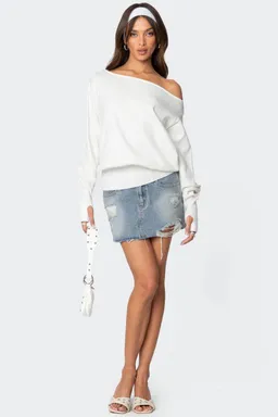 Sweater oversize hombros descubiertos de Edikted en Buzos y Sweaters para argentina