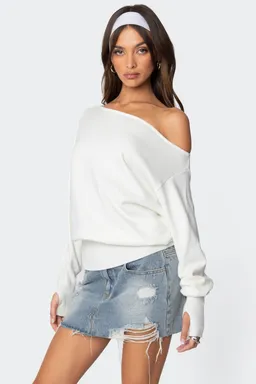 Sweater oversize hombros descubiertos de Edikted en Buzos y Sweaters para argentina