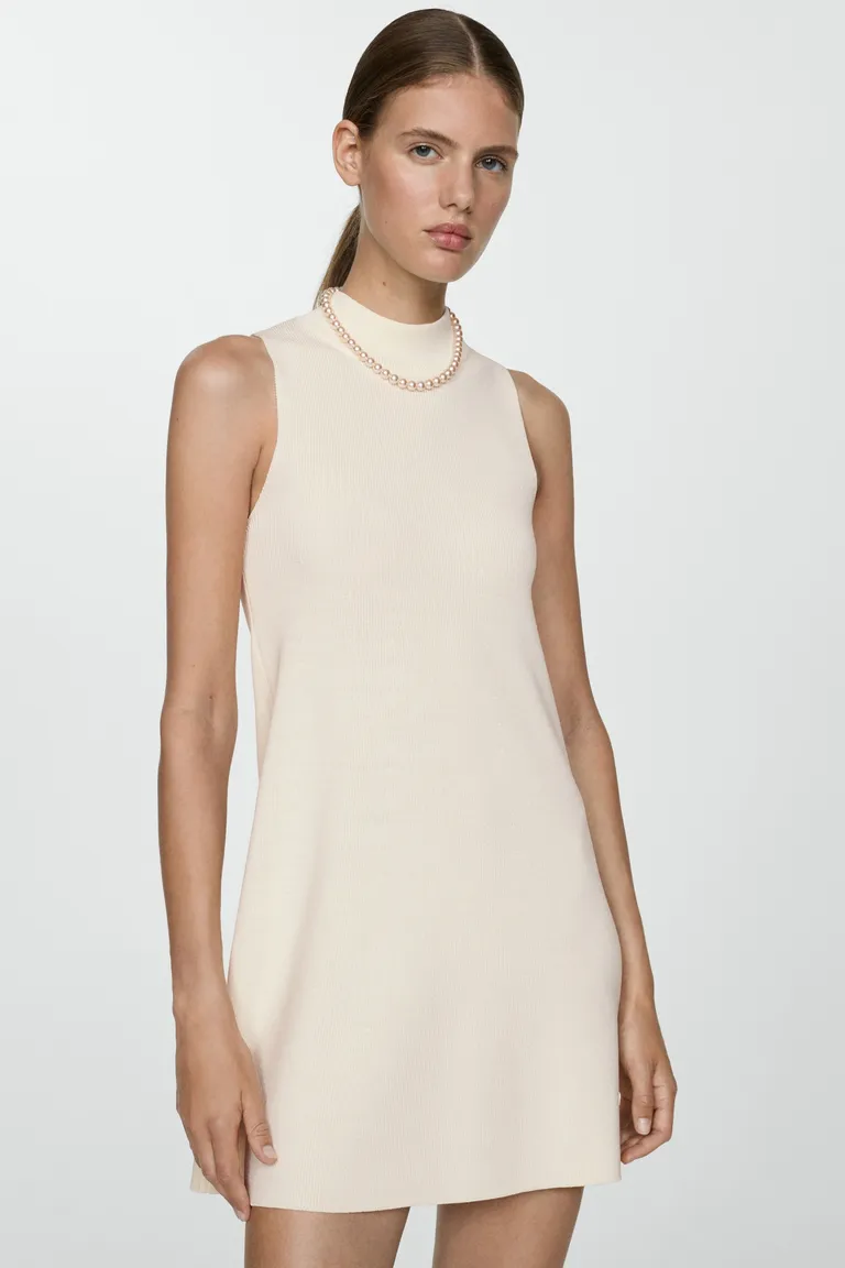 Vestido punto cuello perkins de Mango en Vestidos para argentina