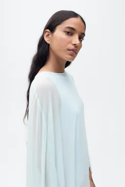 Capa larga semitransparente de Mango en Capas y Ponchos para argentina