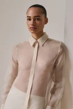 Camisa organza seda semitransparente de Mango en Camisas para argentina