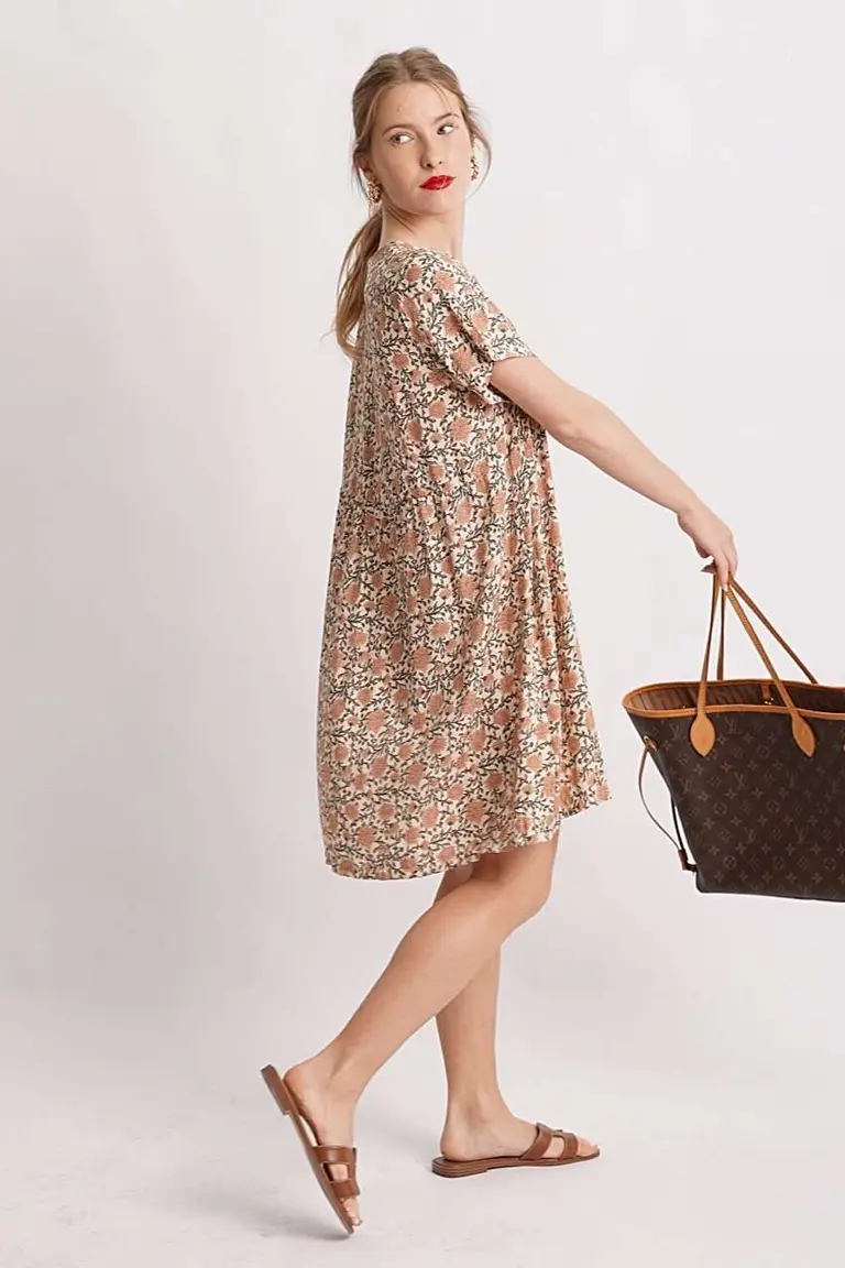 Vestido Abotonado Estampado de Hesed en Vestidos para argentina