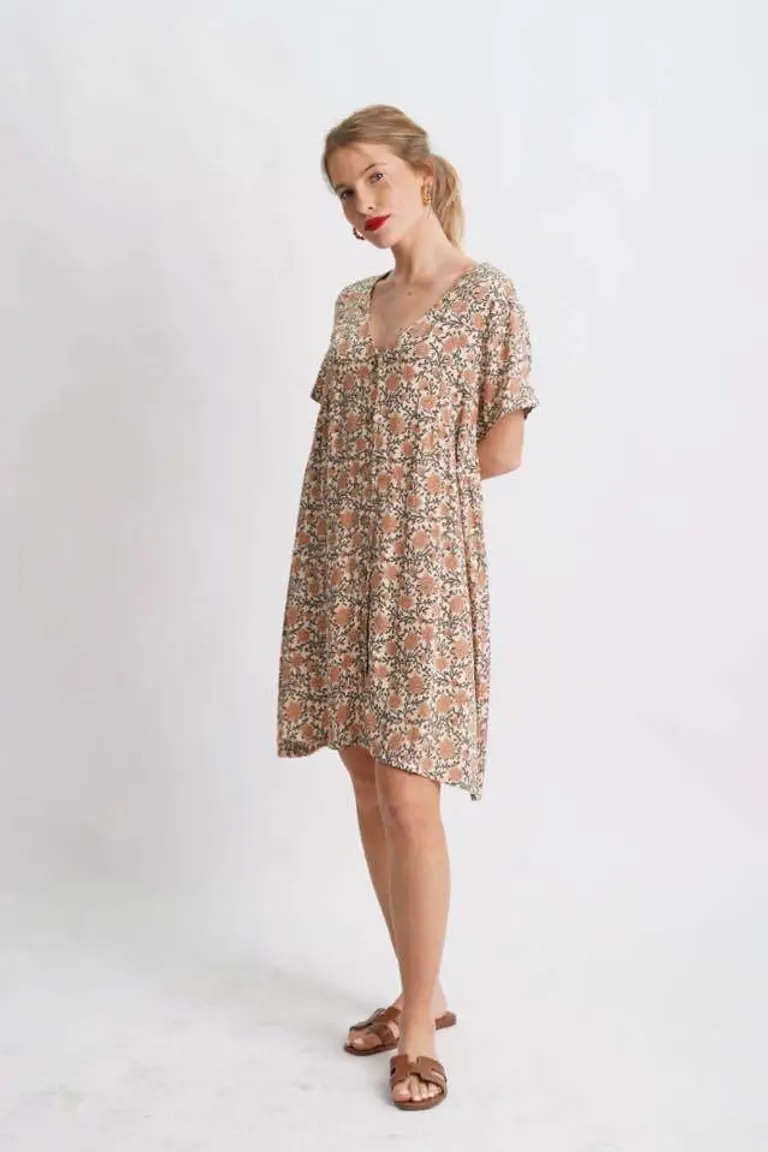 Vestido Abotonado Estampado de Hesed en Vestidos para argentina