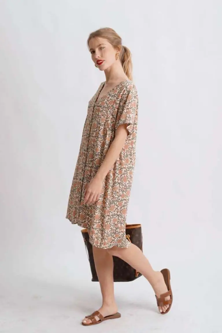 Vestido Abotonado Estampado de Hesed en Vestidos para argentina