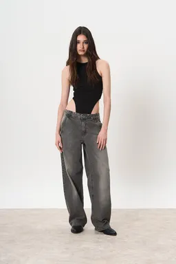 Jean denim baggy tanner gris de Magda en Pantalones para argentina