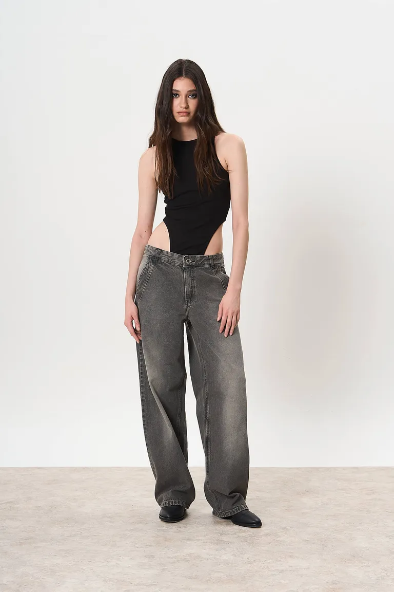 Jean denim baggy tanner gris de Magda en Pantalones para argentina
