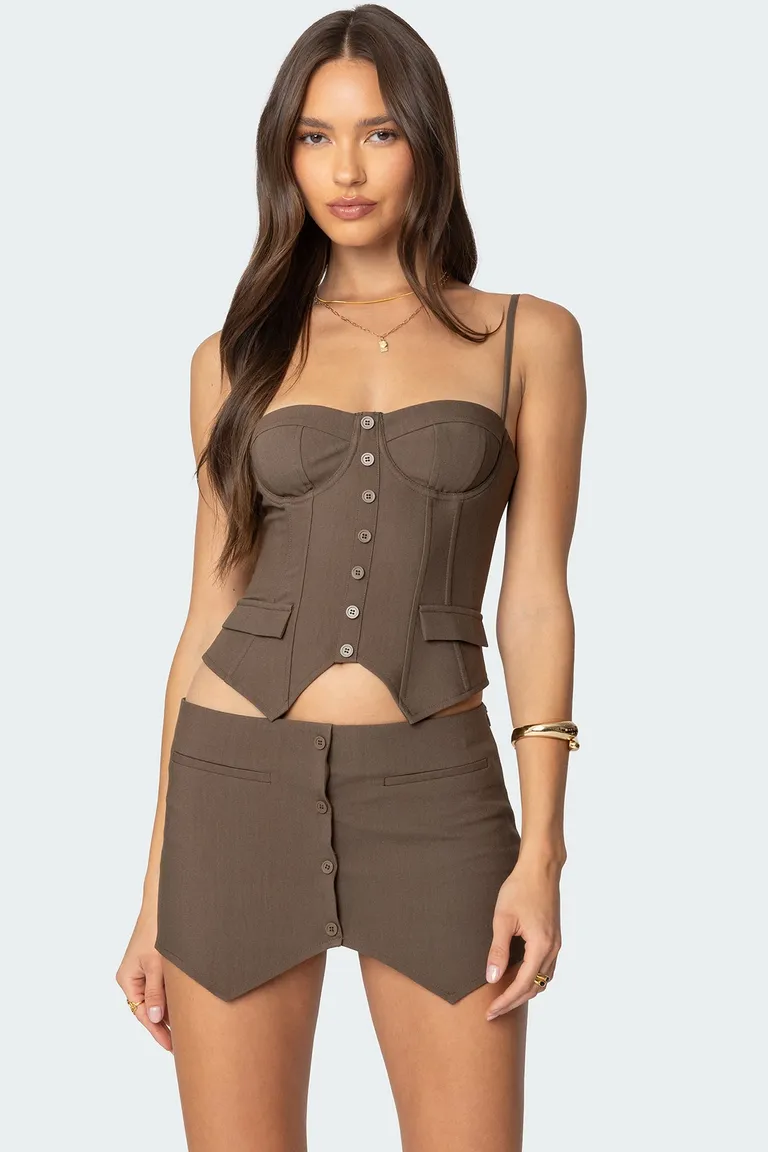 Corset abotonado ellis de Edikted en Tops para argentina