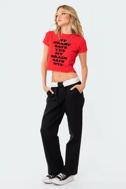Pantalón chino pierna ancha de Edikted en Pantalones para argentina