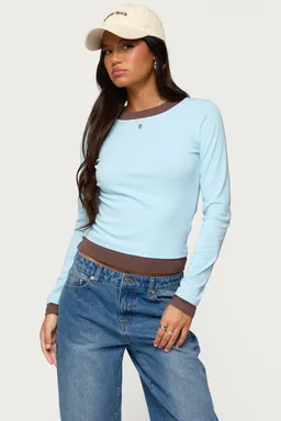 Remera manga larga contrastada de Edikted en Buzos y Sweaters para argentina