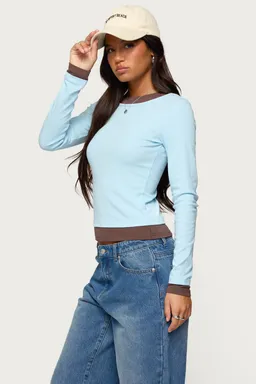 Remera manga larga contrastada de Edikted en Buzos y Sweaters para argentina