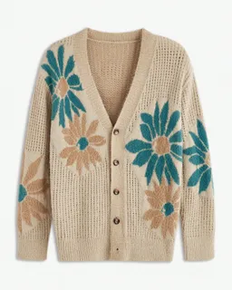 Cárdigan hombre tejido floral de Aknotic en Buzos y Sweaters para argentina