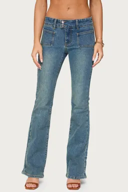 Jeans mattea acampanados tiro bajo de Edikted en Pantalones para argentina