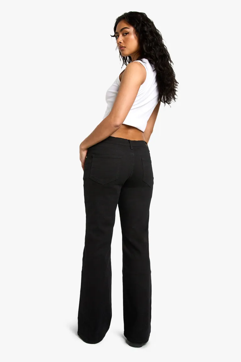 Jean corte bota tiro bajo de Boohoo en Pantalones para argentina