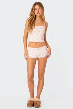 Micro shorts estampado pointelle de Edikted en Shorts para argentina