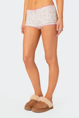 Micro shorts estampado pointelle de Edikted en Shorts para argentina