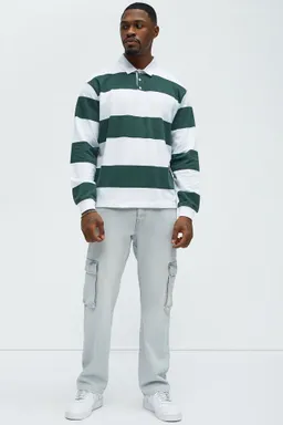 Polo rugby manga larga rayado de Fashion Nova en Remeras y Polos para argentina