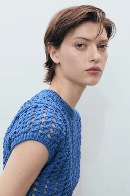Sweater crochet corto de Mango en Buzos y Sweaters para argentina