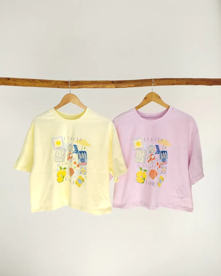 Remera de corte boxy en tonos pastel para un look casual y fresco de Lemmon en Remeras para argentina