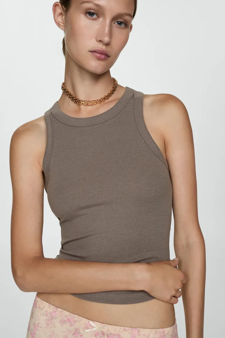 Top canalé algodón de Mango en Tops para argentina
