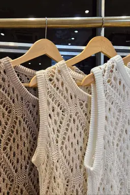 Musculosa hilo algodon calado rombos de Hesed en Tops para argentina