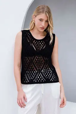 Musculosa hilo algodon calado rombos de Hesed en Tops para argentina