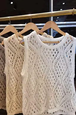 Musculosa hilo algodon calado rombos de Hesed en Tops para argentina