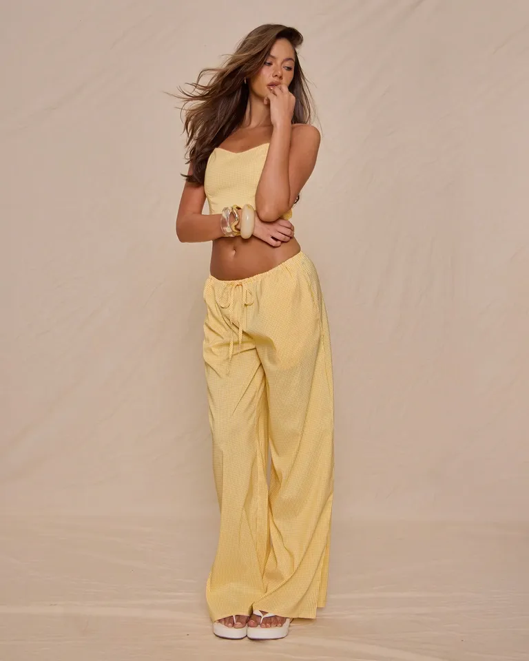 Pantalón cuadros pierna ancha de Musera en Pantalones para argentina