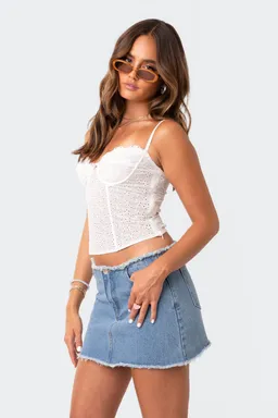 Corset tabi encaje algodón de Edikted en Tops para argentina