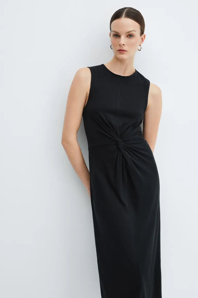 Vestido algodón con nudo de Mango en Vestidos para argentina
