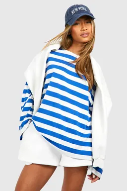 Remera rayas anchas manga amplia de Boohoo en Remeras para argentina