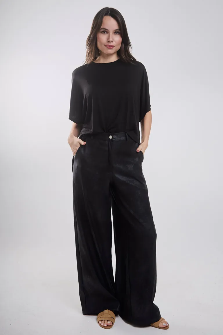 Pantalón de tiro alto y pierna ancha en bengalina vintage de Belle en Pantalones para argentina