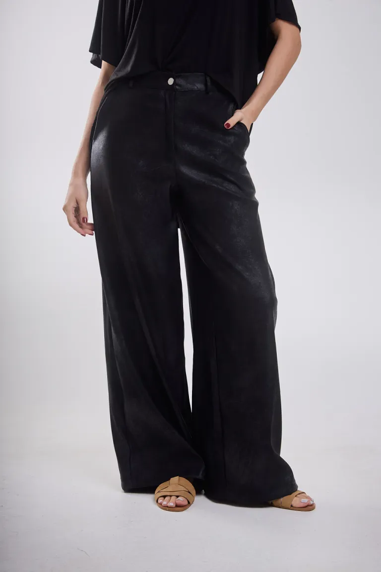 Pantalón de tiro alto y pierna ancha en bengalina vintage de Belle en Pantalones para argentina