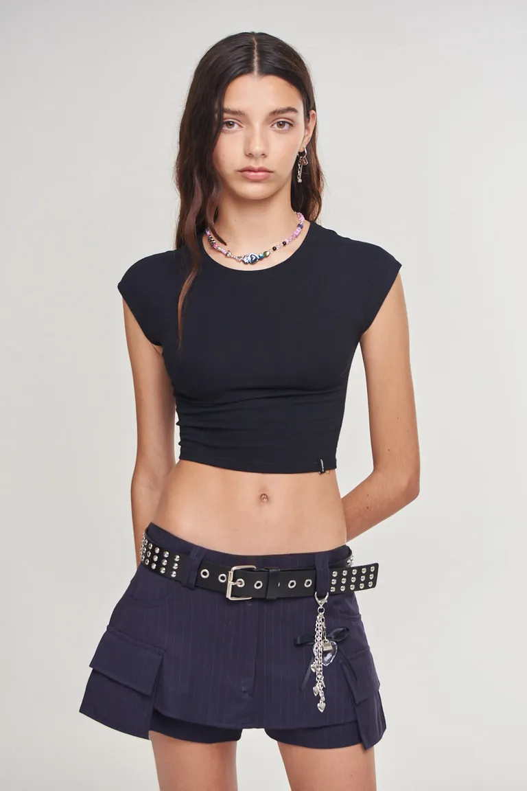 Remera de manga corta de algodón con diseño ajustado al cuerpo de 47 Street en Remeras para argentina