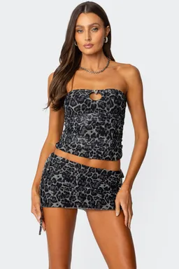 Narah top tubo estampado leopardo de Edikted en Tops para argentina