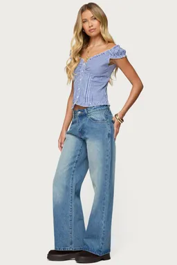 Top dorothie cuadros abotonado de Edikted en Blusas para argentina