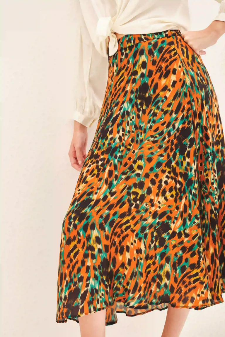 Falda estampada con corte amplio y cintura elástica de Rapsodia en Faldas para argentina