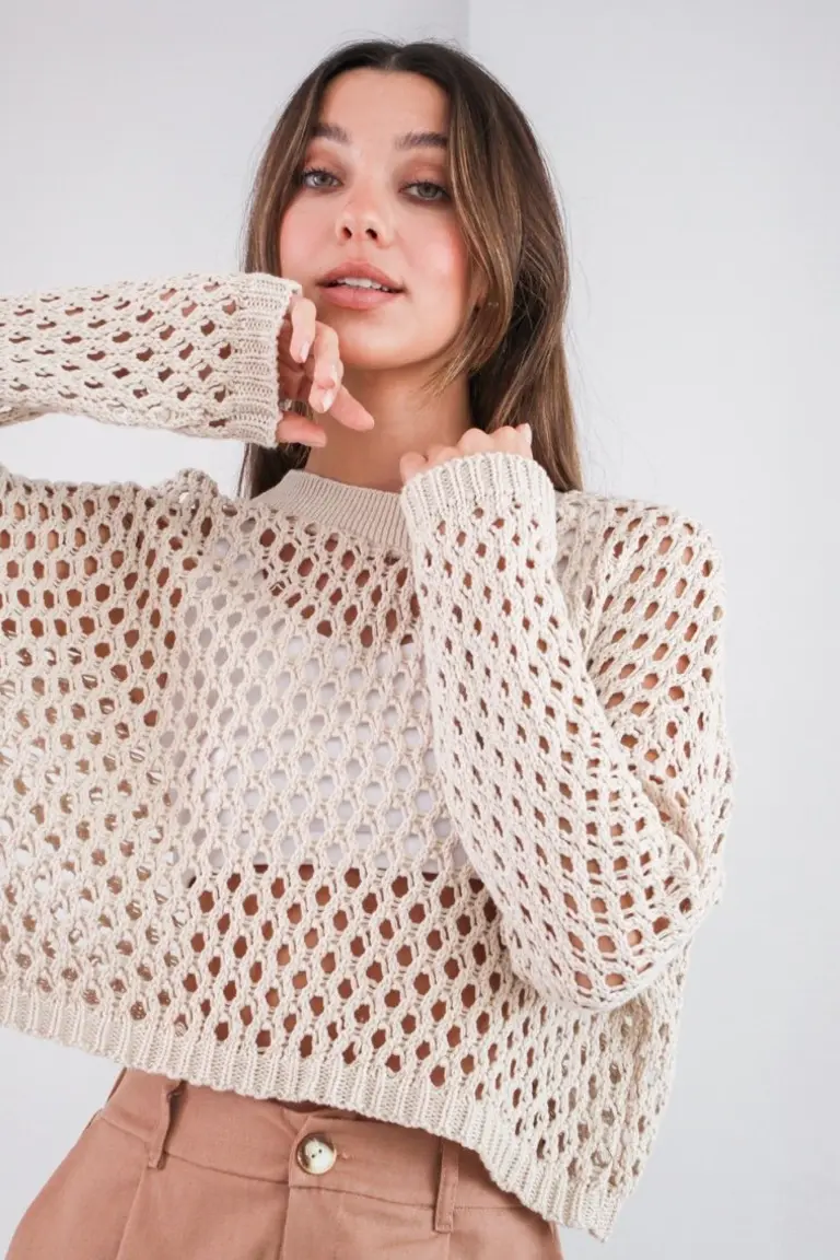 Sweater Calado Elegante de Hesed en Buzos y Sweaters para argentina