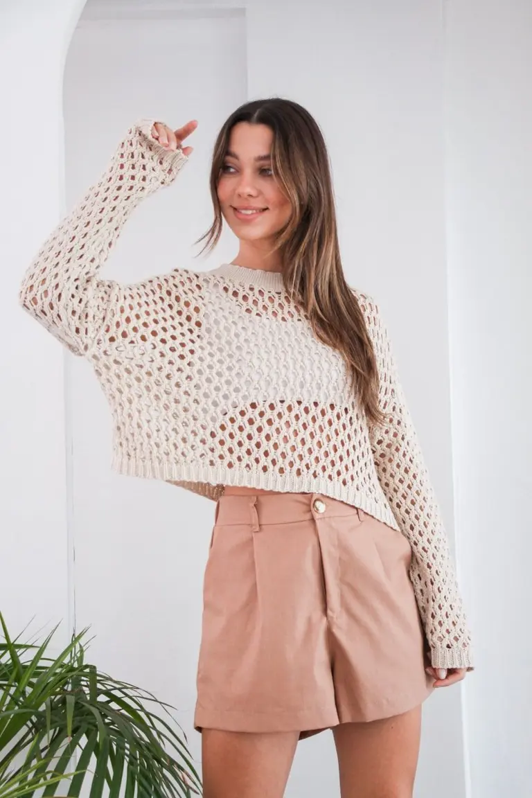 Sweater Calado Elegante de Hesed en Buzos y Sweaters para argentina