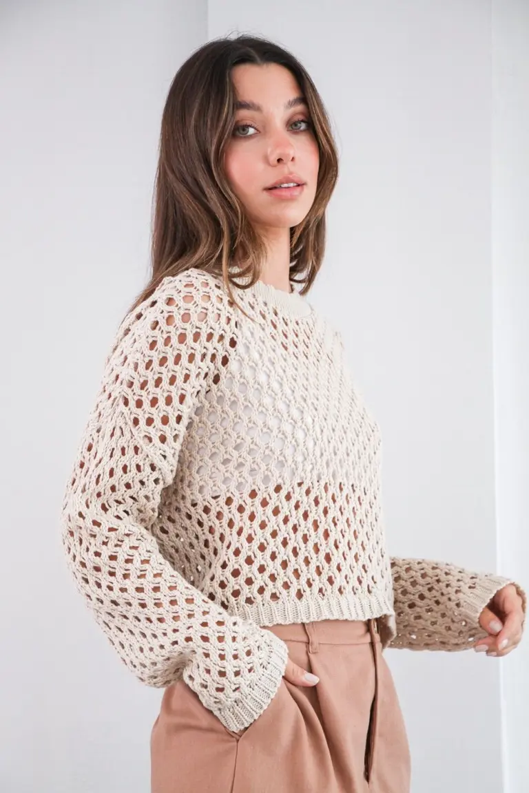 Sweater Calado Elegante de Hesed en Buzos y Sweaters para argentina