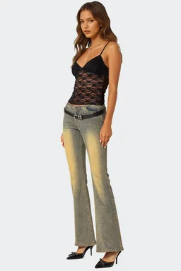 Musculosa eira encaje transparente de Edikted en Tops para argentina
