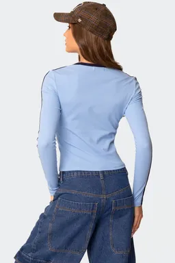 Remera manga larga cuello contraste de Edikted en Remeras para argentina