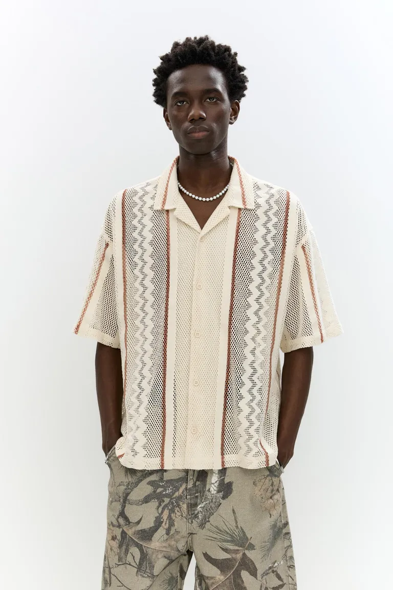 Camisa manga corta crochet de Pull&Bear en Camisas para argentina